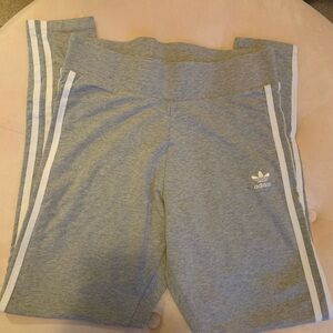 Adidas Must Haves 3-Stripes Pants in Grey Heather/White